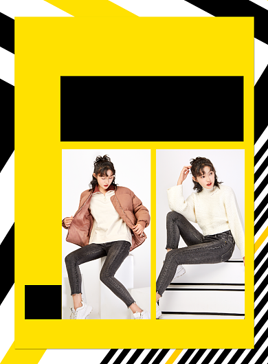 潮流冬装促销宣传广告印刷海报背景