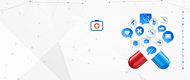 医疗健康漫画卡通公众号首图背景