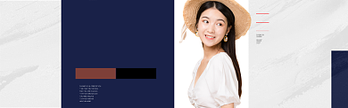 蓝色时尚女装banner背景