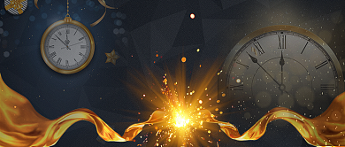 黑金跨年倒计时公众号首图背景