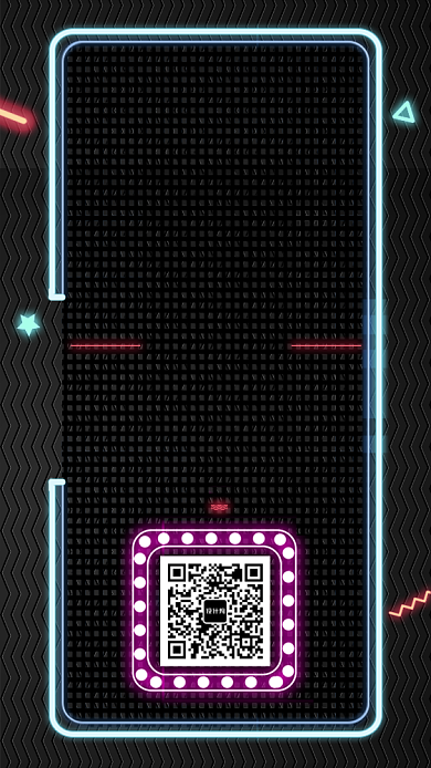 黑色霓虹灯年货节手机宣传海报背景