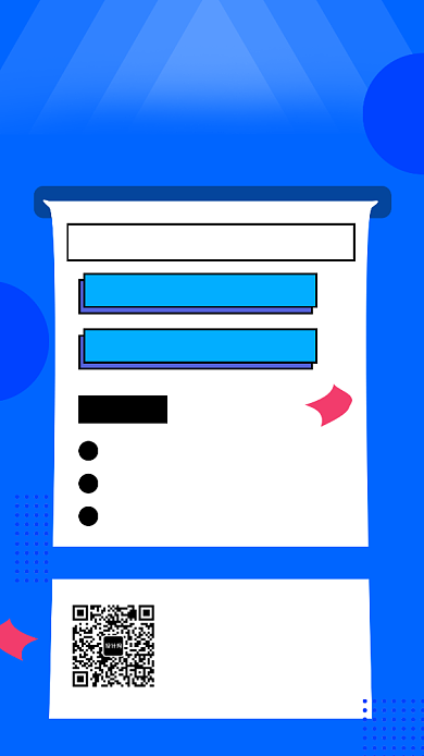 蓝色清新简约英语口语培训手机海报模板背景