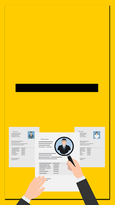 黄色校园招聘会手机海报背景