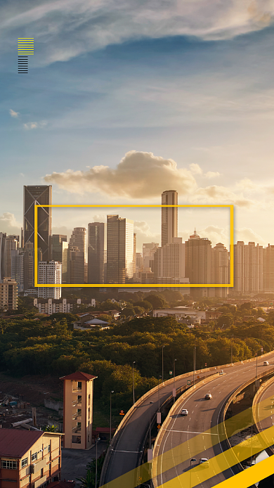 企业形象展示城市海报背景