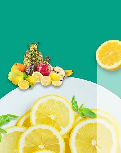 清新新鲜水果淘抢购电商海报背景