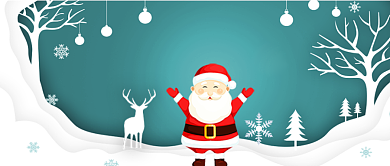 圣诞节快乐卡通手绘手机首图背景