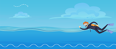 卡通手绘夏季游泳培训广告微信公众号素材图片背景