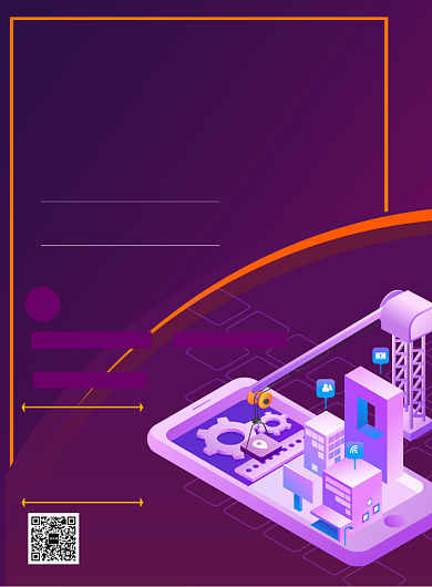 紫色商务手机维修印刷海报背景