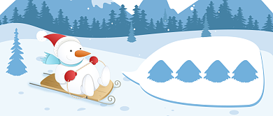 扁平小寒来啦公众号首图背景