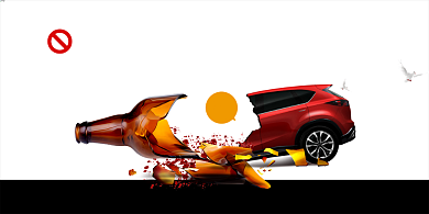 创意严禁酒后驾车背景