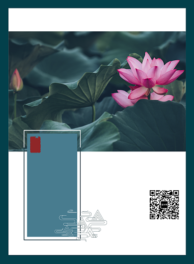 处暑节气简约荷花摄影印刷海报背景