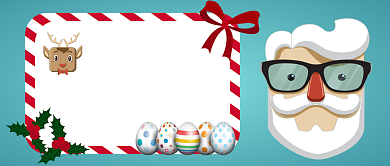 平安夜惊喜菜单卡通手绘手机首图背景