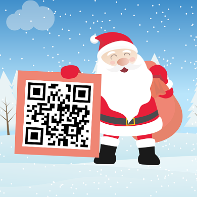 2019圣诞节二维码背景