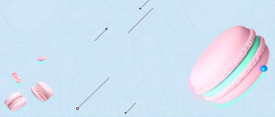 淡蓝色下午茶甜点公众号首图背景