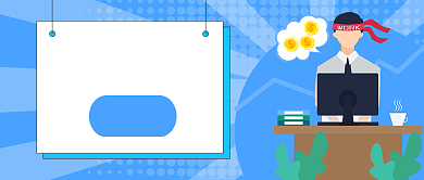 蓝色卡通职场生活立棋flag实现了吗首图背景