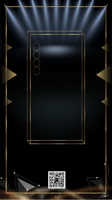 黑金大气招商手机海报模板背景