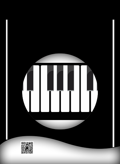 黑白简约钢琴培训班海报背景