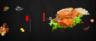 时尚美食零食麻辣鸭脖微信公众号素材图片背景