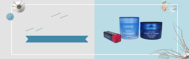 蓝白淡雅保湿化妆品banner背景