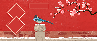 小寒红墙新媒体首图背景