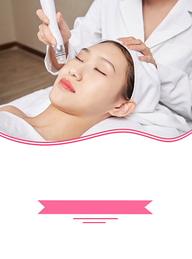 韩国活氧小气泡美容美肤宣传单背景