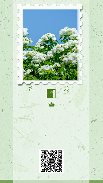 创意时尚绿色七月月签海报背景