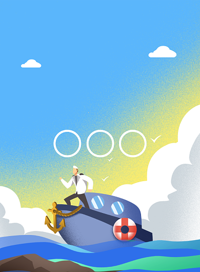 简约创意国际航海日宣传海报背景