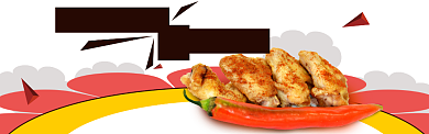 烤鸡翅美食海报背景