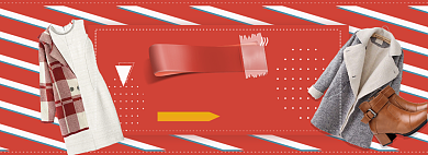 简约时尚女装年货节促销banner背景