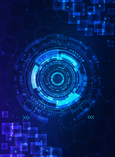 智能科技改变未来印刷海报背景