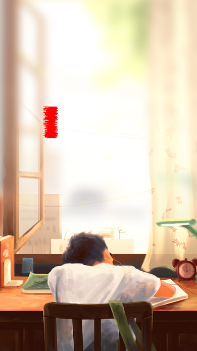 创意手绘卡通高考备考海报背景