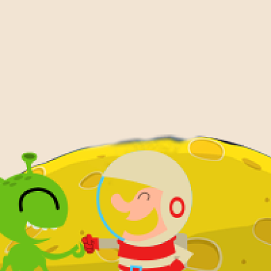 手绘卡通简约世界航天日公众号次图背景