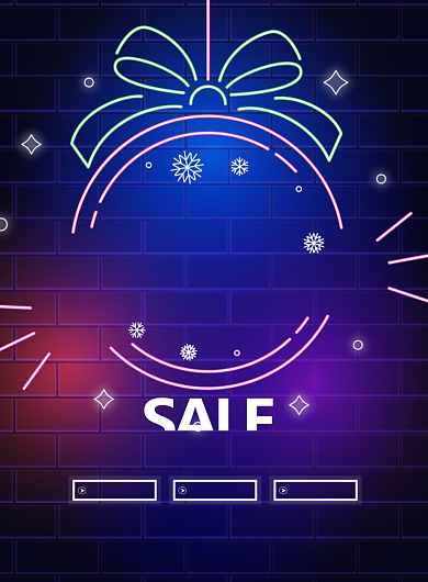 荧光双十二全球购物节印刷海报背景