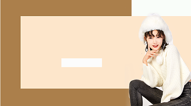 冬季女装横版手机海报背景