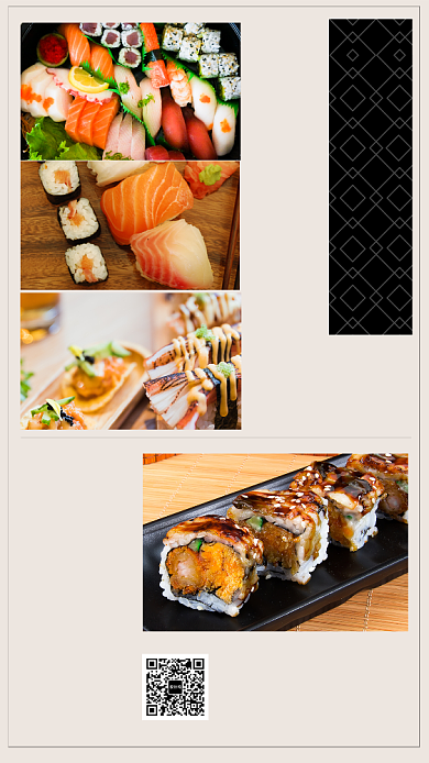 日式料理促销宣传手机海报背景