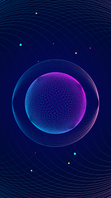 科技感线条渐变手机壁纸海报背景