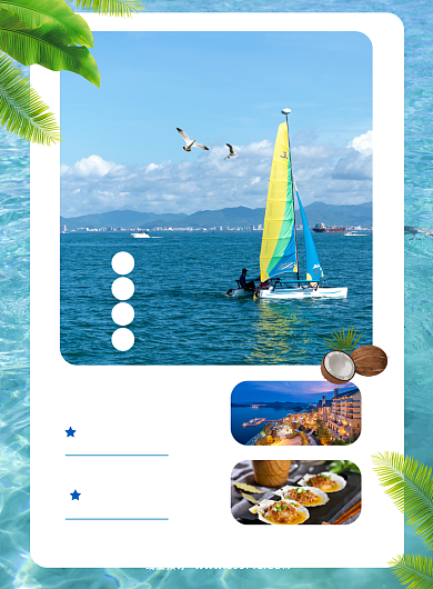 旅游三亚宣传海报背景