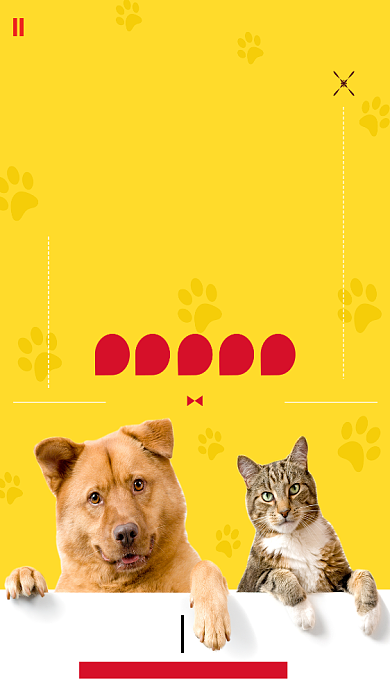 宠物店优惠活动会员手机海报背景