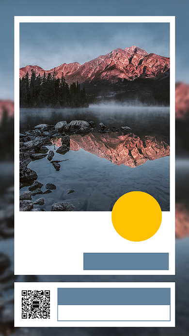 简洁加拿大旅游宣传手机海报模板背景