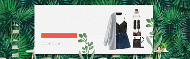 夏季女装促销淘宝banner背景