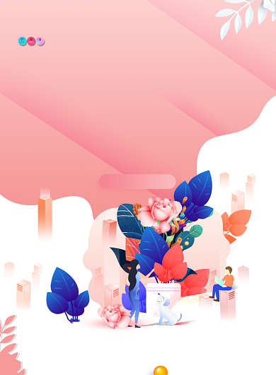 创意时尚鲜花配送海报背景