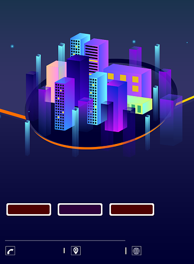 蓝色科技智能城市印刷海报背景