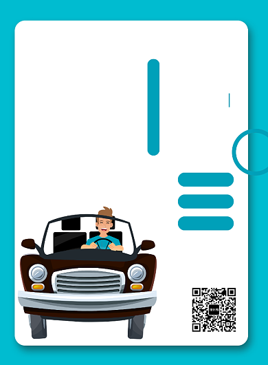 蓝色简约卡通驾校培训招生印刷宣传海报背景