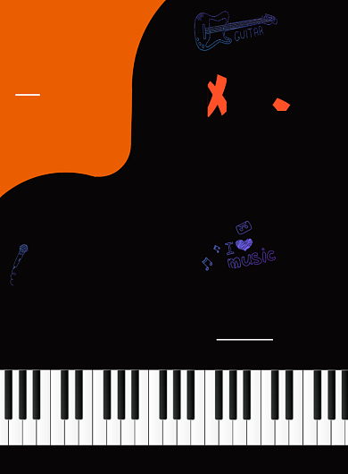 2020音乐会钢琴演奏宣传印刷海报背景