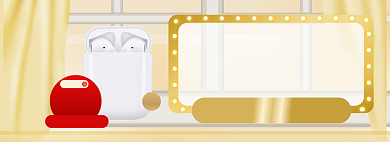 新品耳机海报banner背景