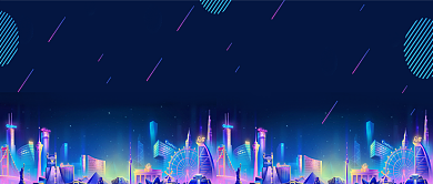 蓝色梦幻科技智能公众号首图背景