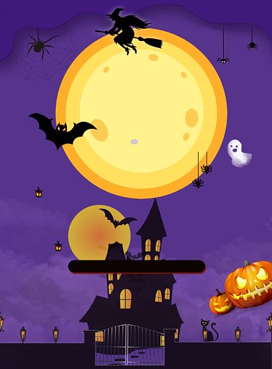 万圣节疯狂促销印刷海报背景