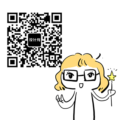 手绘简约卡通形象新媒体二维码关注背景