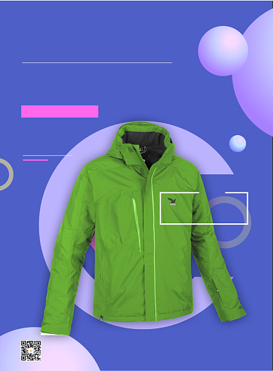 蓝色运动风服饰美妆秋装上市冲锋衣印刷海报背景