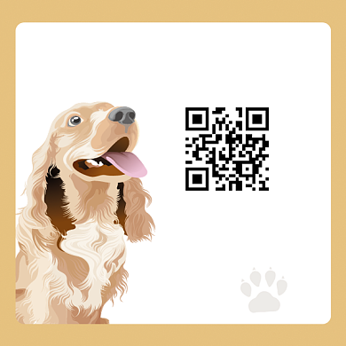 宠物美容店二维码背景